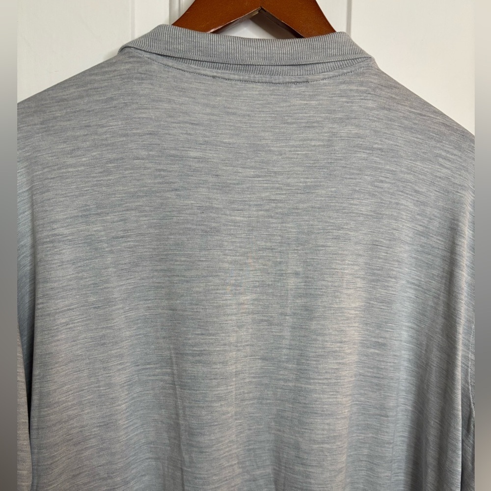 EUC MAURIZIO BALDASSARI Light Gray Men's Polo Shirt in silk and cotton sz XXL - Picture 7 of 7